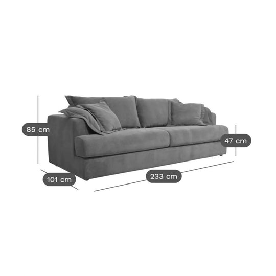 Canapé convertible CAMIF Pacha en tissu bleu