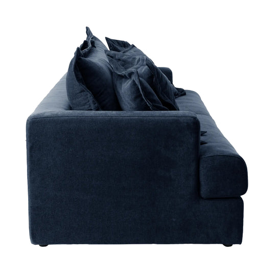 Canapé convertible CAMIF Pacha en tissu bleu