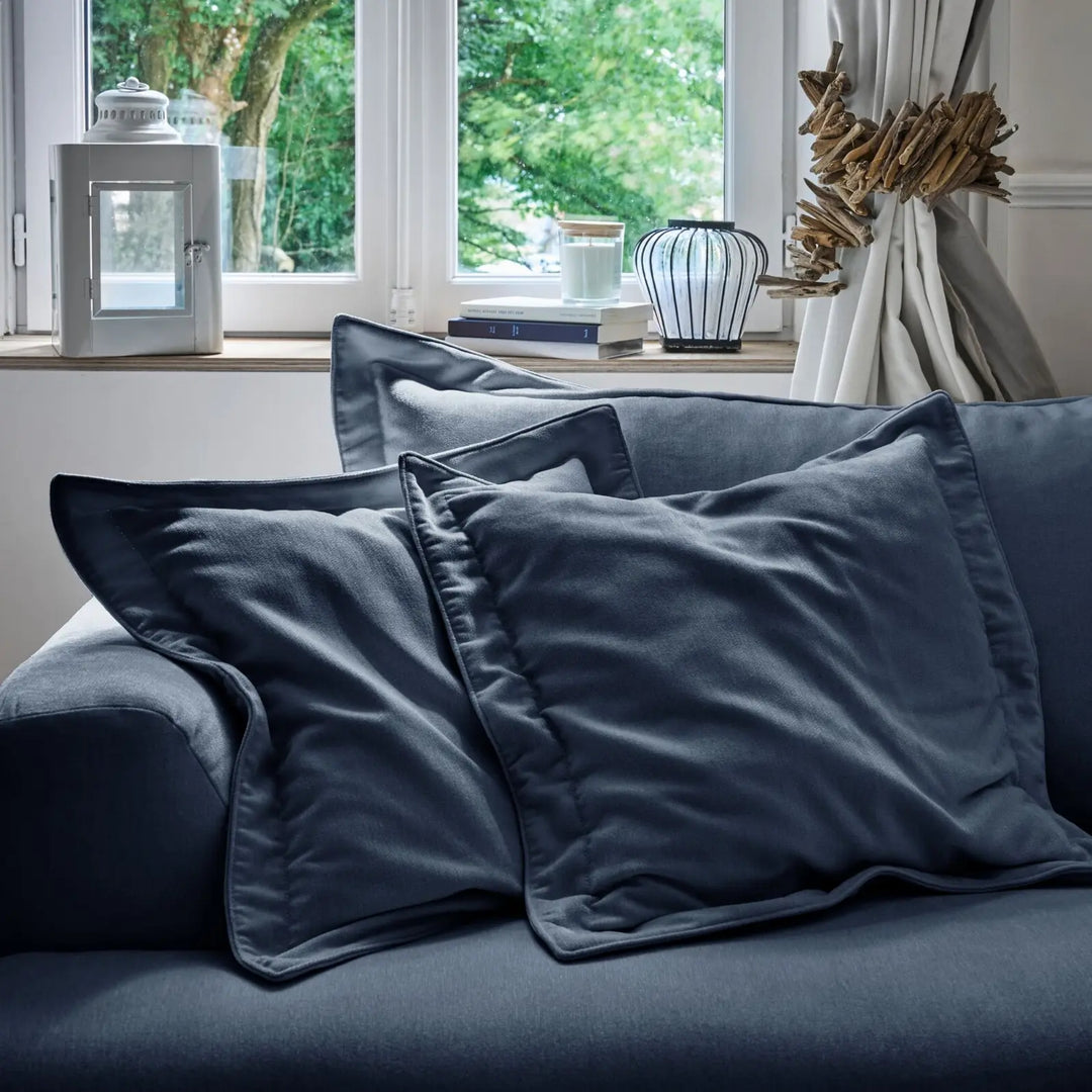 Canapé convertible CAMIF Pacha en tissu bleu