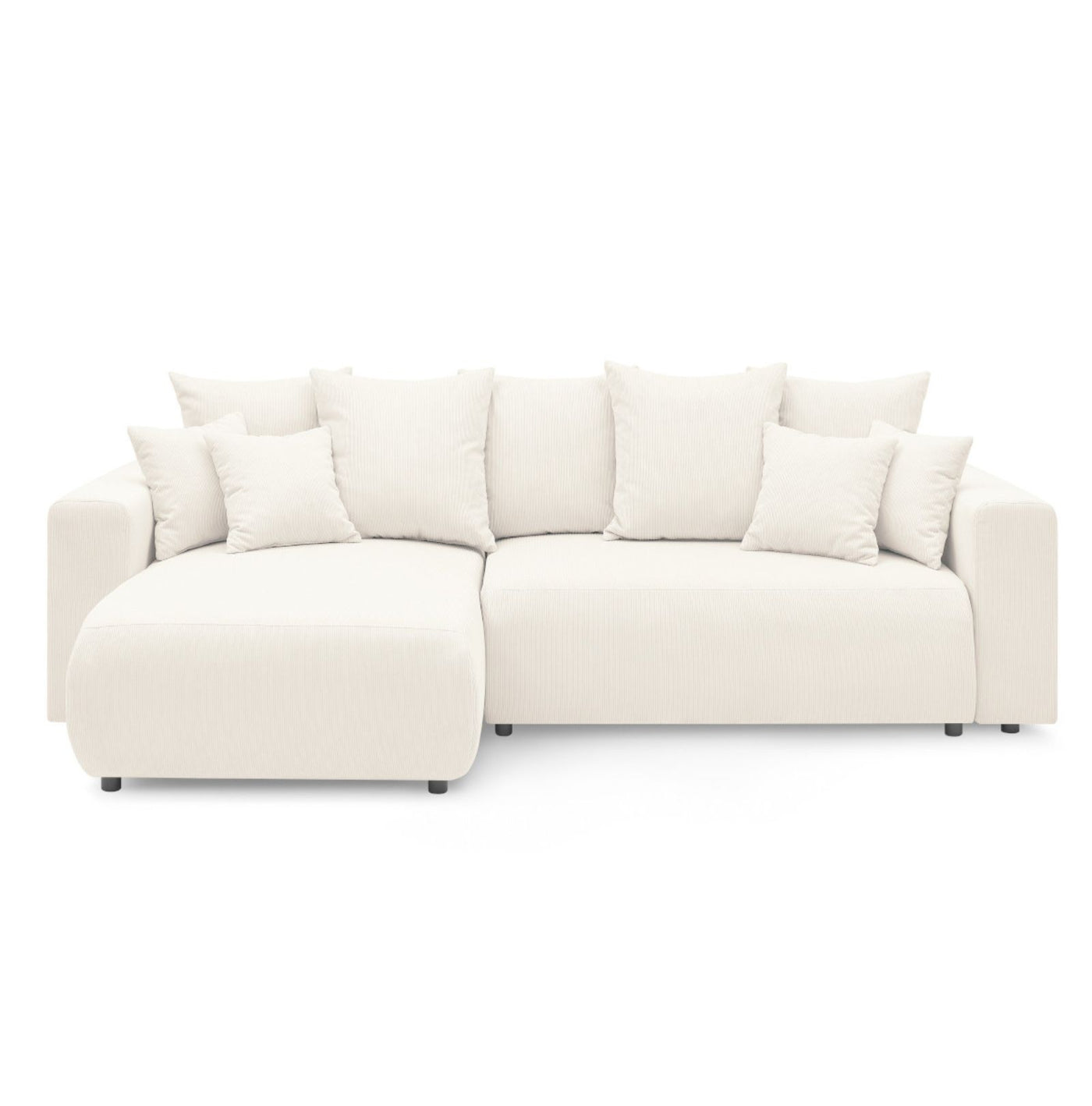 Canapé d'angle réversible convertible coffre BOBOCHIC Envy velours côtelé Beige