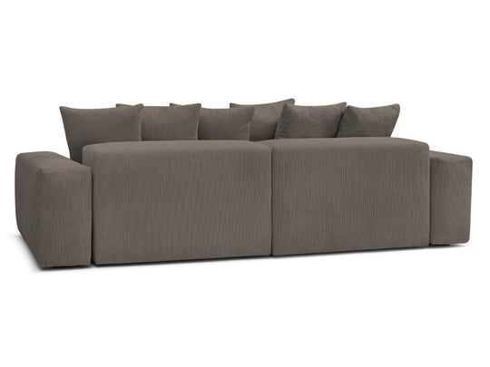 Canapé d'angle BOBOCHIC Voltaire convertible coffre taupe
