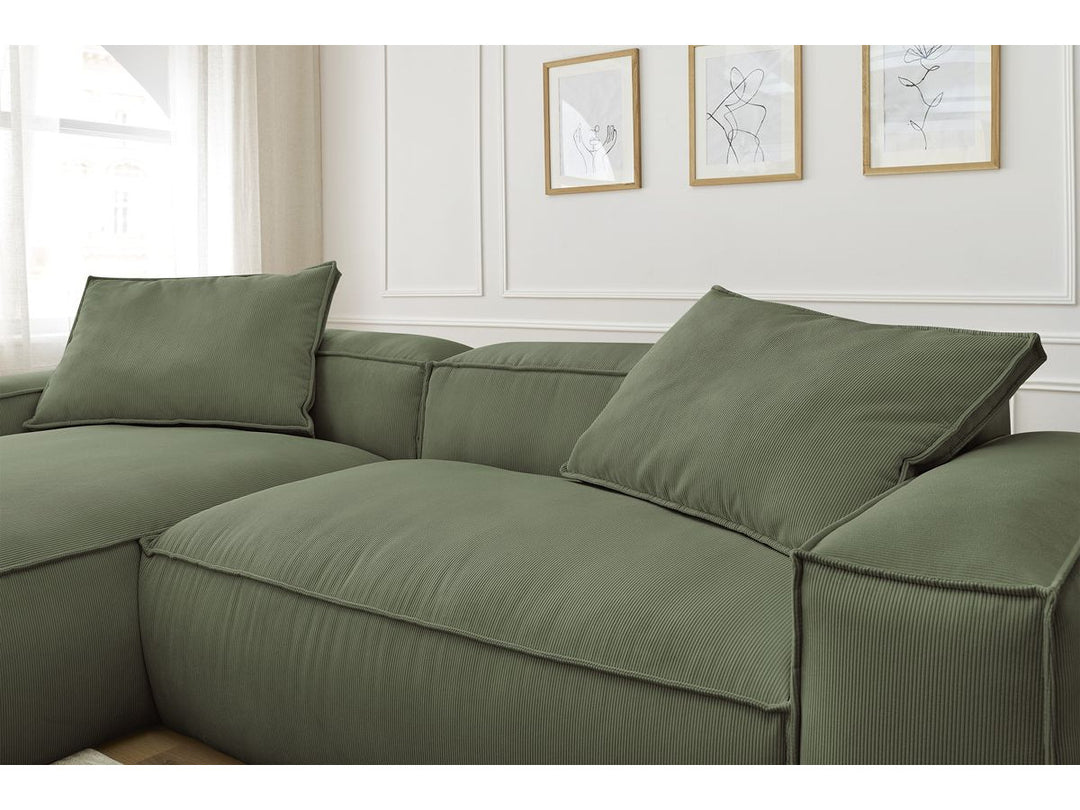 Canapé d'angle réversible BOBOCHIC Boheme velours vert