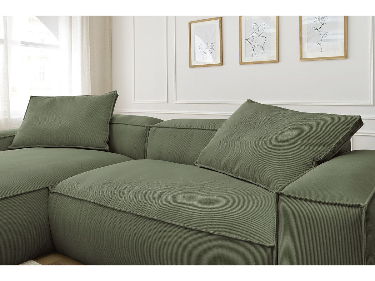 Canapé d'angle réversible BOBOCHIC Boheme velours vert