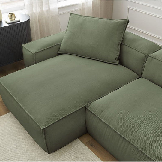 Canapé d'angle réversible BOBOCHIC Boheme velours vert