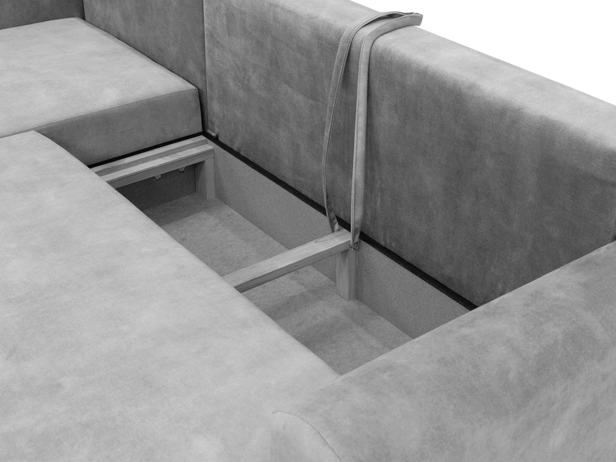 Canapé d'angle COMFIVO Labor en tissu beige