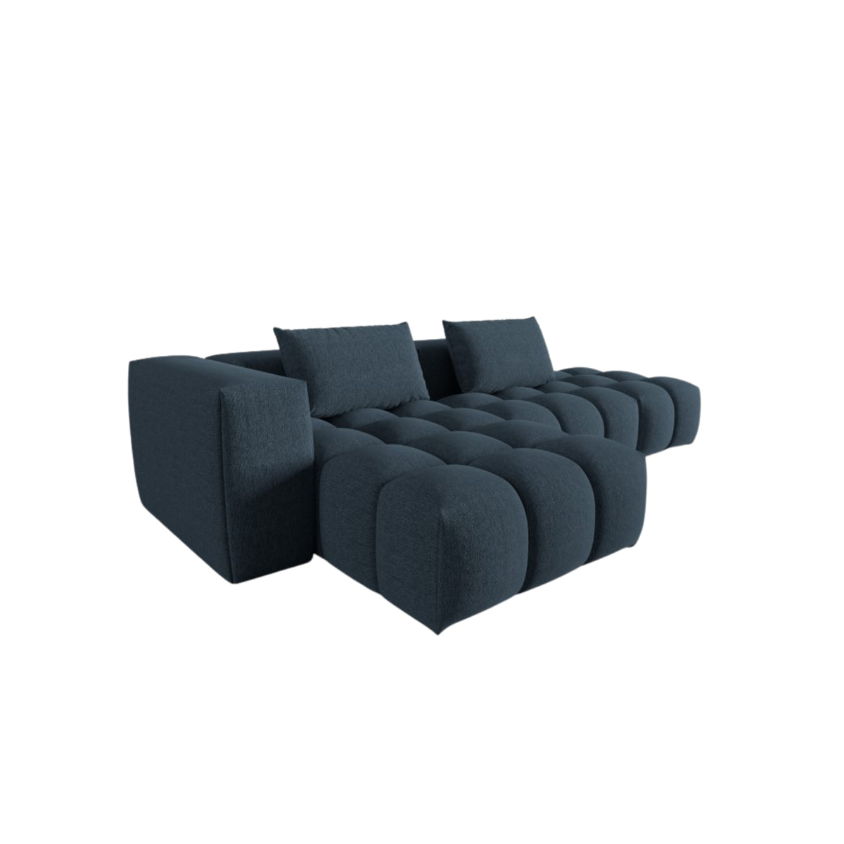 Canapé d'angle CXL BY CHRISTIAN LACROIX Lorella 4 places en tissu structurel bleu foncé