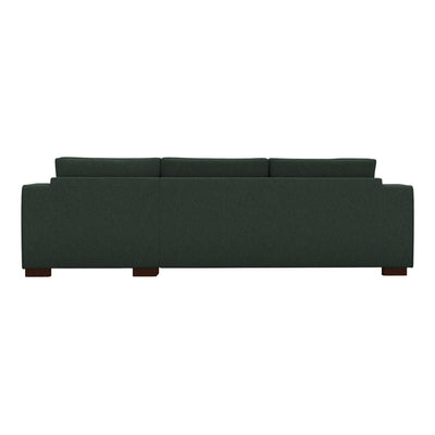 Canapé d'angle droit ALINEA California 3 places en tissu Danny Vert de gris