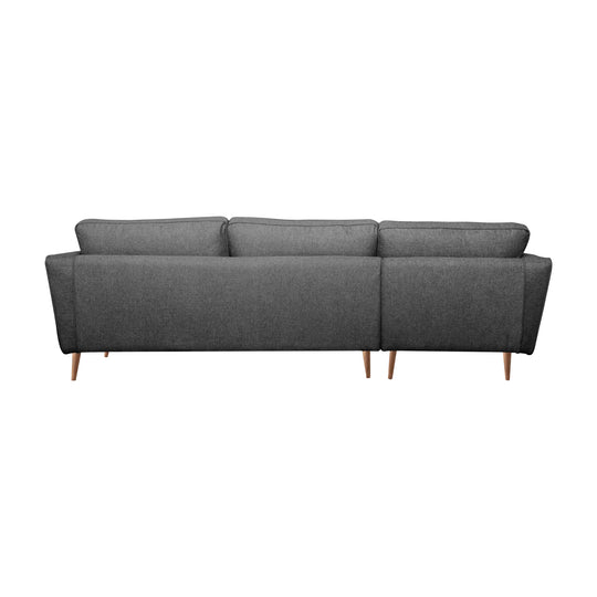 Canapé d'angle gauche CAMIF Ondine 4 places en tissu anthracite