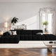 Canapé d'angle gauche fixe CXL BY CHRISTIAN LACROIX CXLLCO2F1LUC7 5 places Velours noir