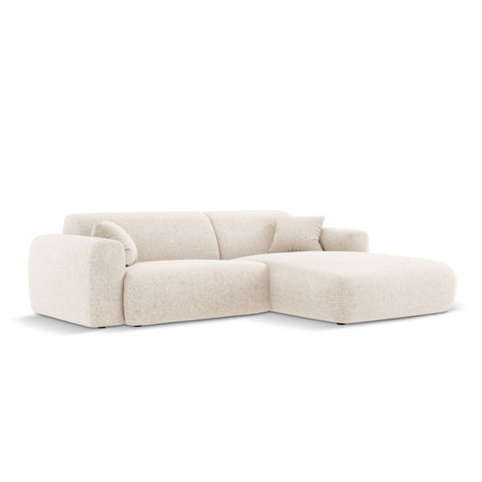 Canapé d'angle MAISON HERITAGE Theo 4 places beige clair