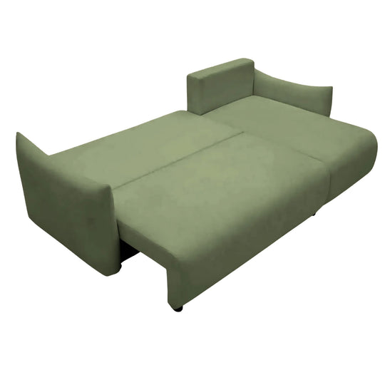 Canapé d'angle réversible CASANOVA Océane en tissu vert