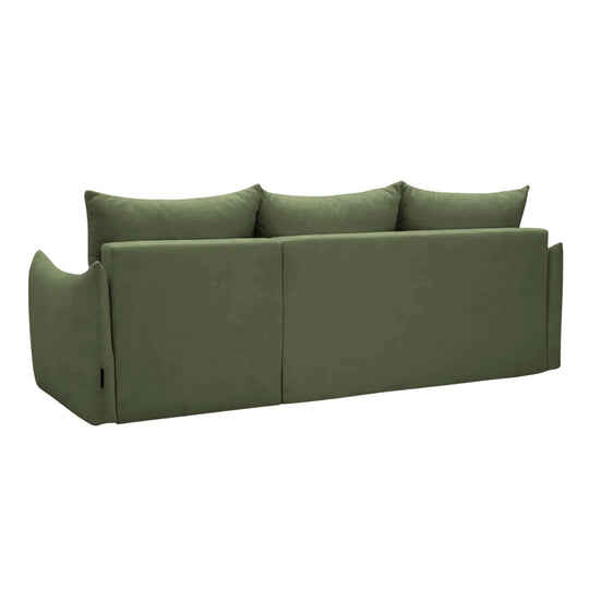 Canapé d'angle réversible CASANOVA Océane en tissu vert