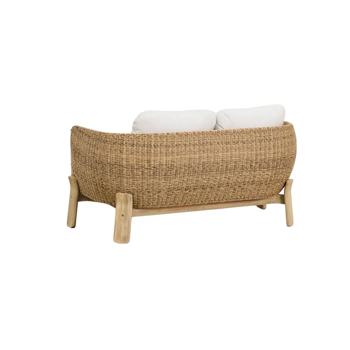 Canapé de jardin 2 places SKLUM Leilan en bois d'acacia et rotin synthétique