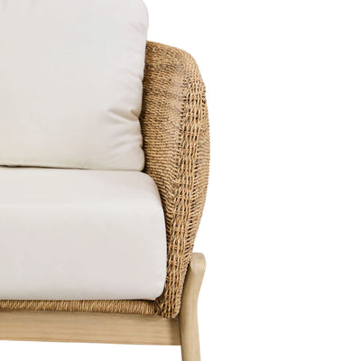 Canapé de jardin 2 places SKLUM Leilan en bois d'acacia et rotin synthétique