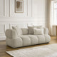 Canapé BOBOCHIC droit fixe 2 places PAMIRA tissu bouclette beige
