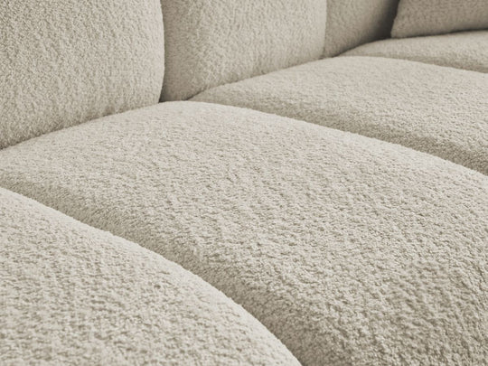 Canapé BOBOCHIC droit fixe 2 places PAMIRA tissu bouclette beige