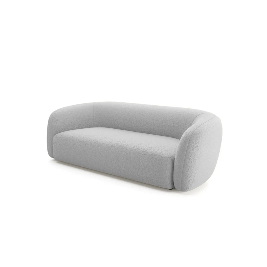 Canapé fixe CASANOVA Bahia 3 places en tissu bouclé gris clair
