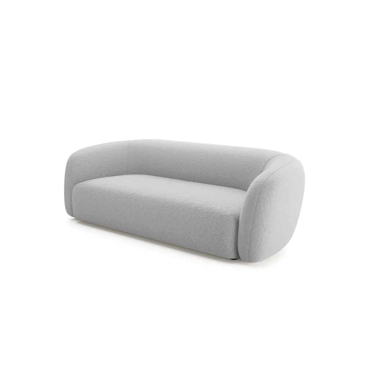 Canapé fixe CASANOVA Bahia 3 places en tissu bouclé gris clair
