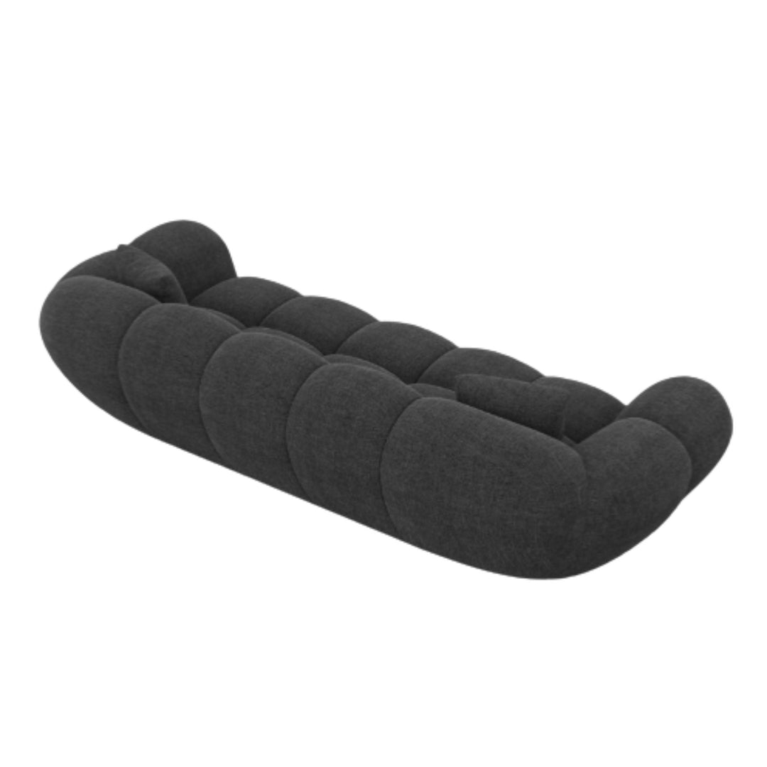 Canapé fixe LUSSO Sognio 3 places en tissu structuré anthracite