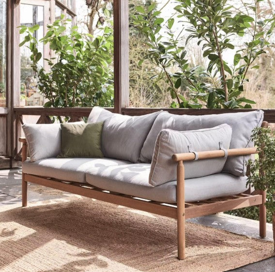 Canapé de jardin ALINEA en eucalyptus bois clair ZIOLO (2 places)