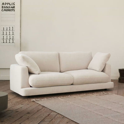 Canapé KAVE HOME Gala 3 places en chenille beige 210 cm