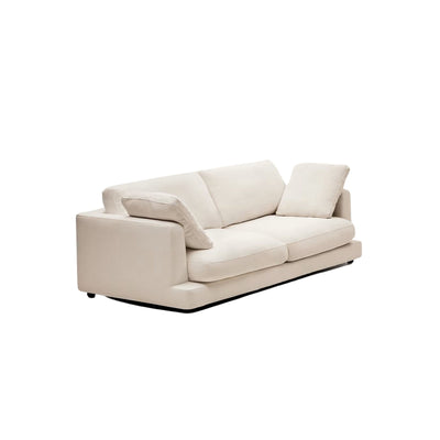 Canapé KAVE HOME Gala 3 places en chenille beige 210 cm