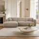 Canapé d'angle MICADONI Molino chenille beige foncé