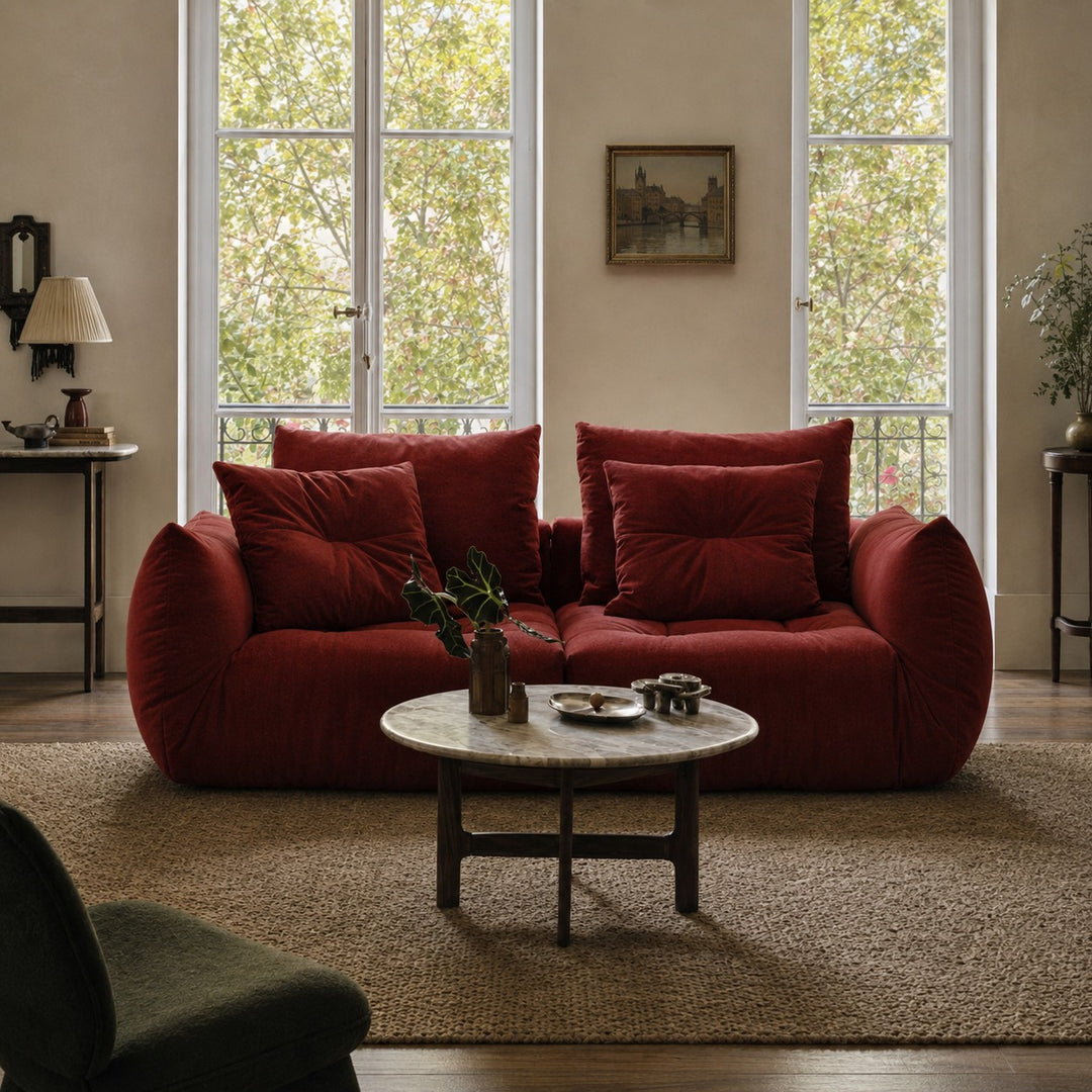 Canapé MICADONI 3 places Bloom 232 cm Bordeaux