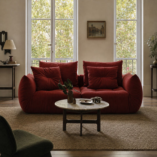 Canapé MICADONI 3 places Bloom 232 cm Bordeaux