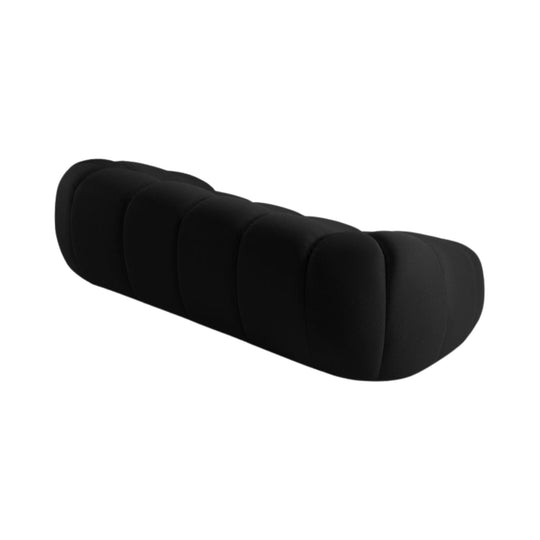 Canapé MICADONI Diana 3 places en tissu 3D noir