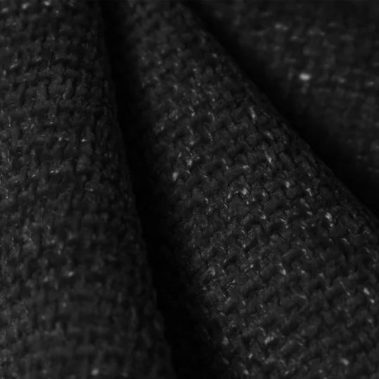Canapé MICADONI Miley 2 places en tissu chenille noir