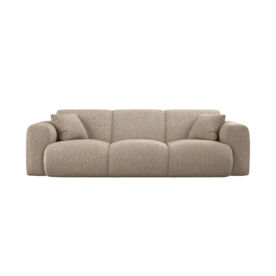 Canapé MICADONI Molino 3 places en tissu chenille beige foncé