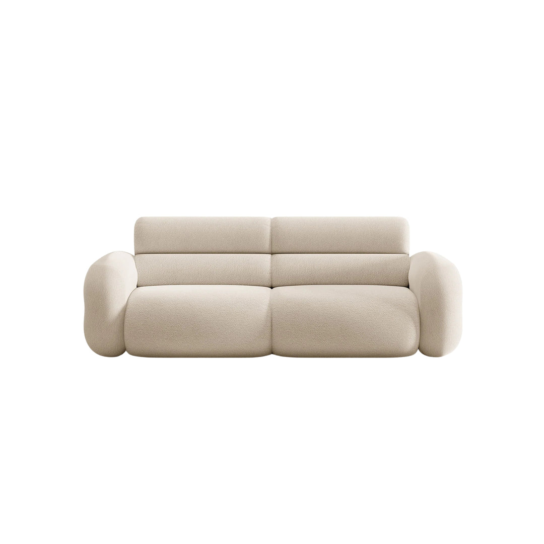 Canapé MICADONI Neo 3 places en tissu bouclé beige