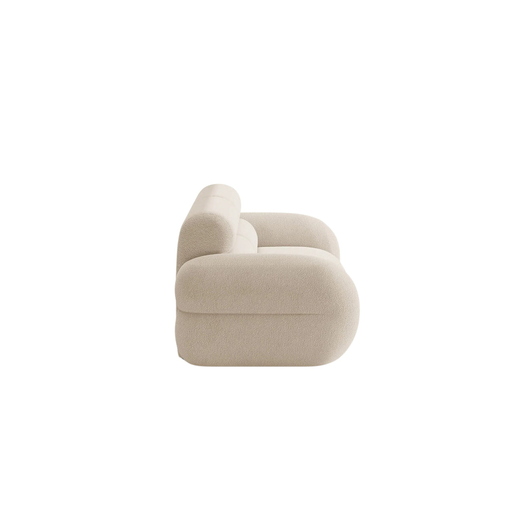 Canapé MICADONI Neo 3 places en tissu bouclé beige
