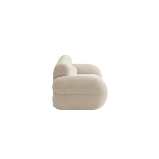 Canapé MICADONI Neo 3 places en tissu bouclé beige