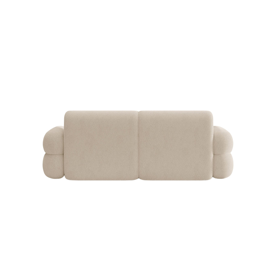 Canapé MICADONI Neo 3 places en tissu bouclé beige