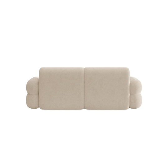 Canapé MICADONI Neo 3 places en tissu bouclé beige