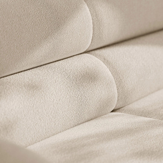 Canapé MICADONI Neo 3 places en tissu bouclé beige