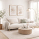 Canapé 3 places NOEMIE Micadoni tissu beige clair