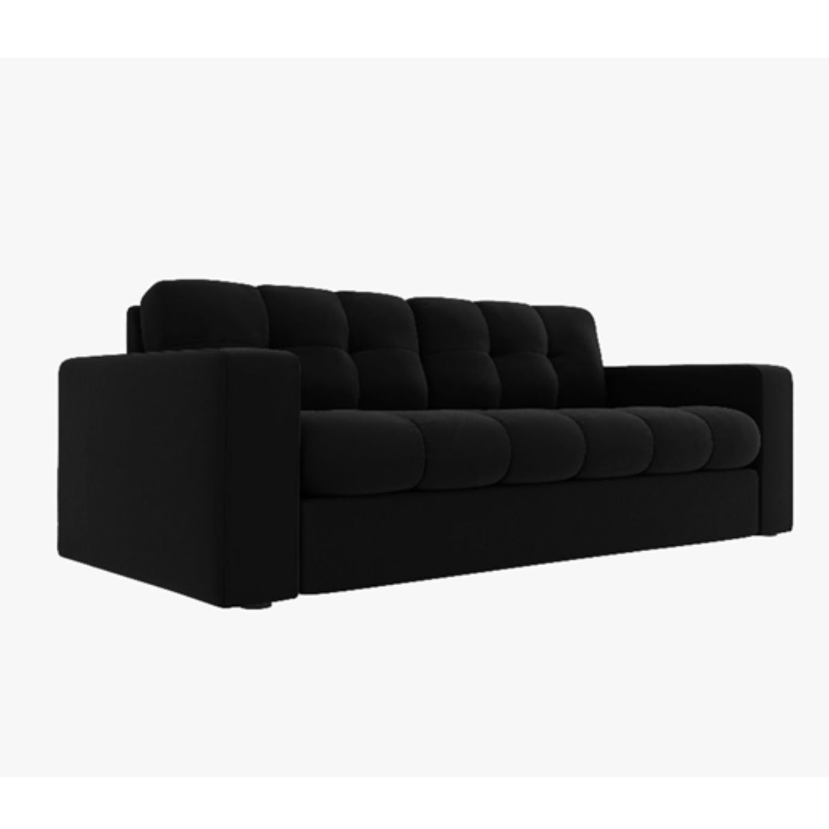 Canapé Velours Justin 2 places Noir- Micadoni