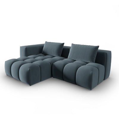 Canapé d'angle gauche Lorella 3 Places Bleu Clair – Christian Lacroix