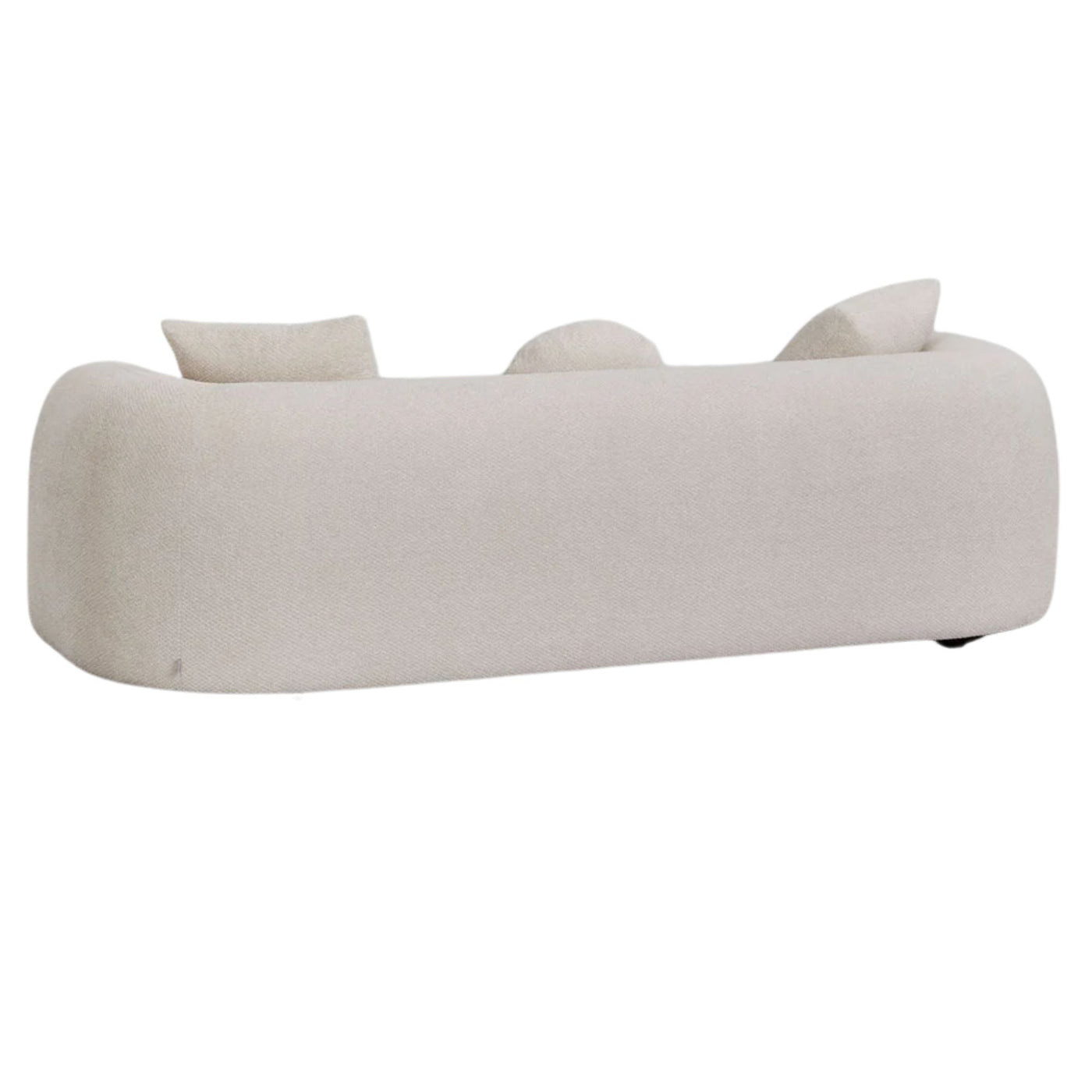 Canapé SKLUM Coco 3 places en tissu chenille épais Blanc