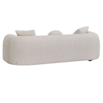 Canapé SKLUM Coco 3 places en tissu chenille épais Blanc