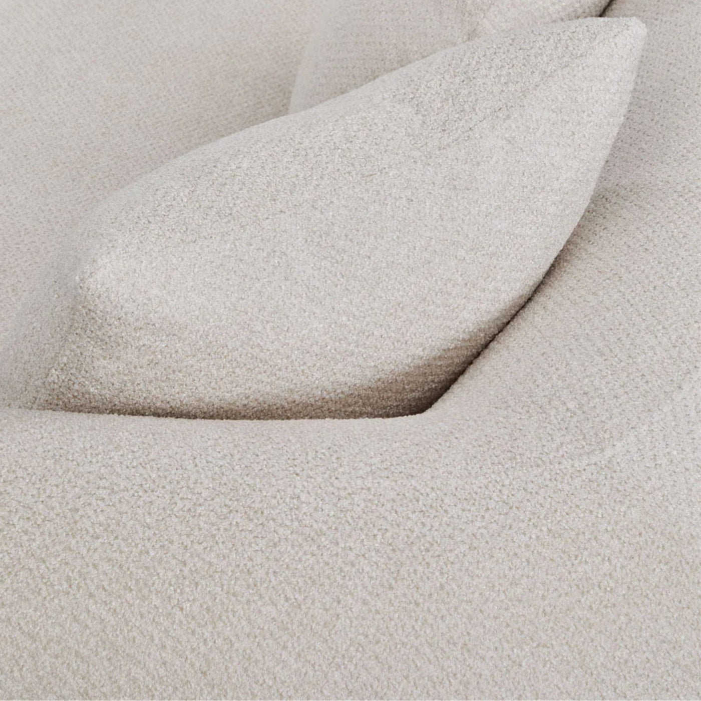 Canapé SKLUM Coco 3 places en tissu chenille épais Blanc