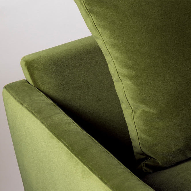 Canapé convertible Drawer Villabon 4 places en velours Vert olive