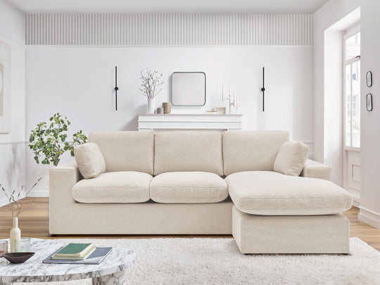 Canapé BOBOCHIC d'angle fixe réversible compact BELAIR — photo produit