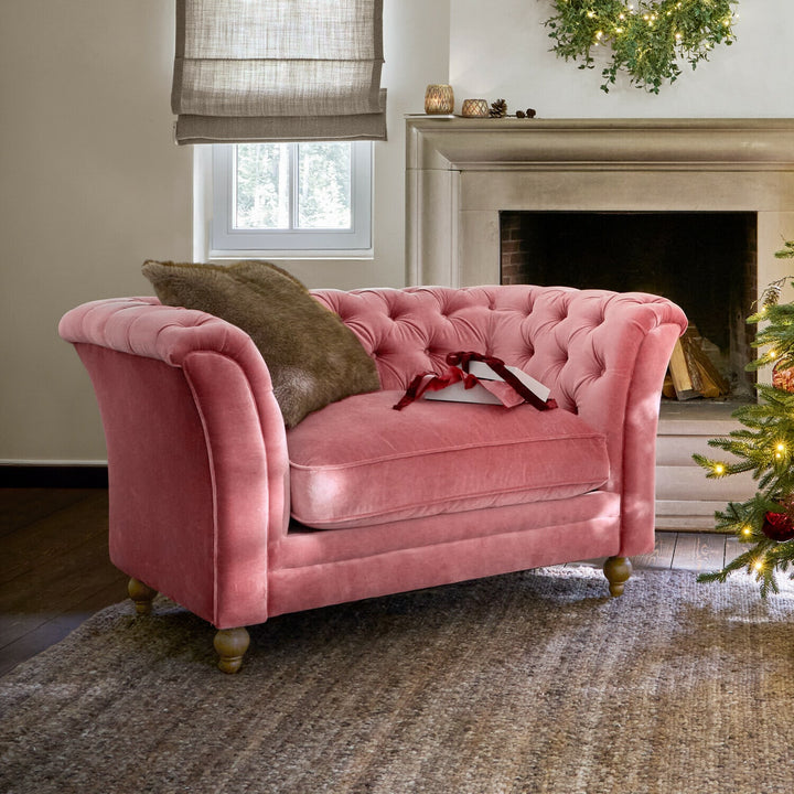 Canapé LOBERON Clères velours rose