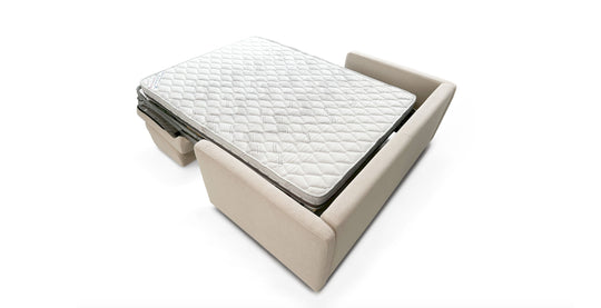 Canapé CONVERTIBLE CENTER convertible 2 places Beaulieu tissu beige — photo produit
