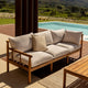 Canapé de jardin SKLUM 3 places en bois d'acacia Melvin — photo produit