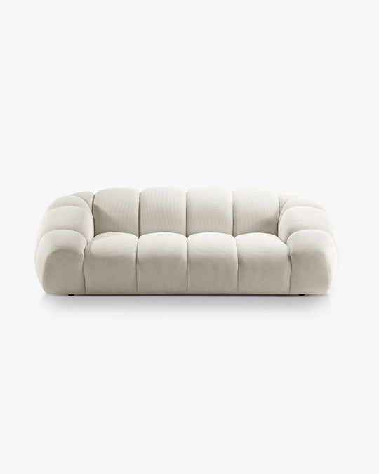 Canapé MICADONI Diana 3 places en tissu 3D Beige — photo produit